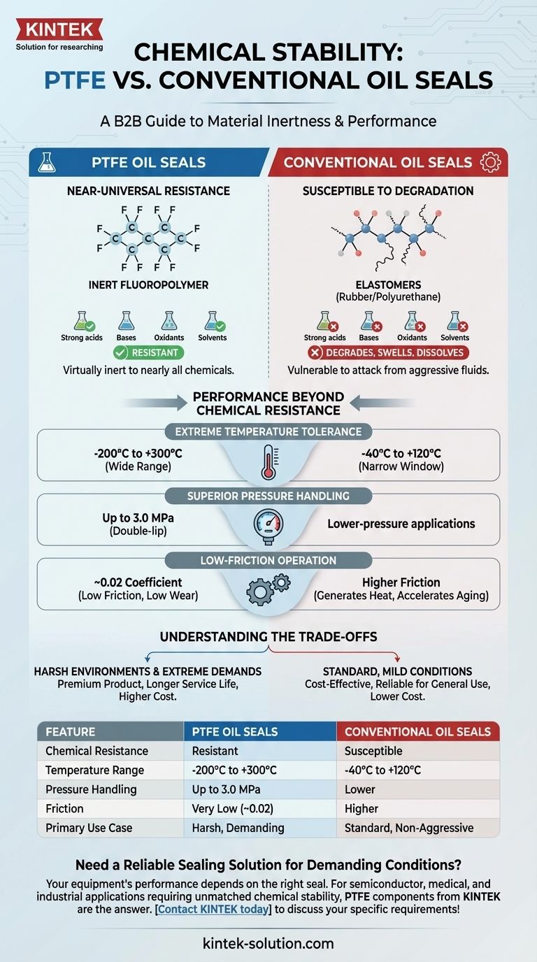 PTFE 오일 씰의 화학적 안정성은 기존 오일 씰과 비교하여 어떻습니까? 가혹한 환경에서의 우수한 성능 시각적 가이드