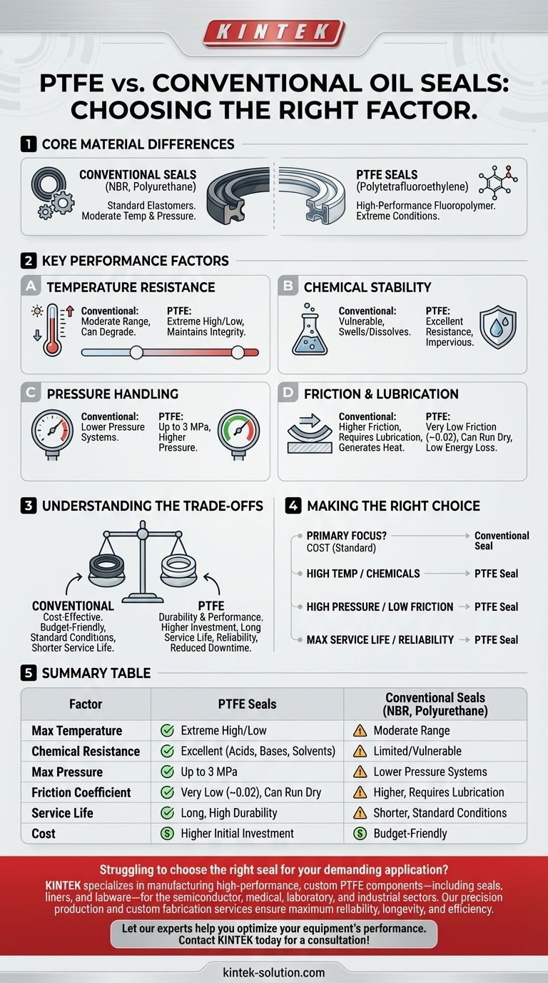 PTFE 씰과 기존 오일 씰 중에서 선택할 때 고려해야 할 요소는 무엇입니까? 성능 및 비용 최적화 시각적 가이드
