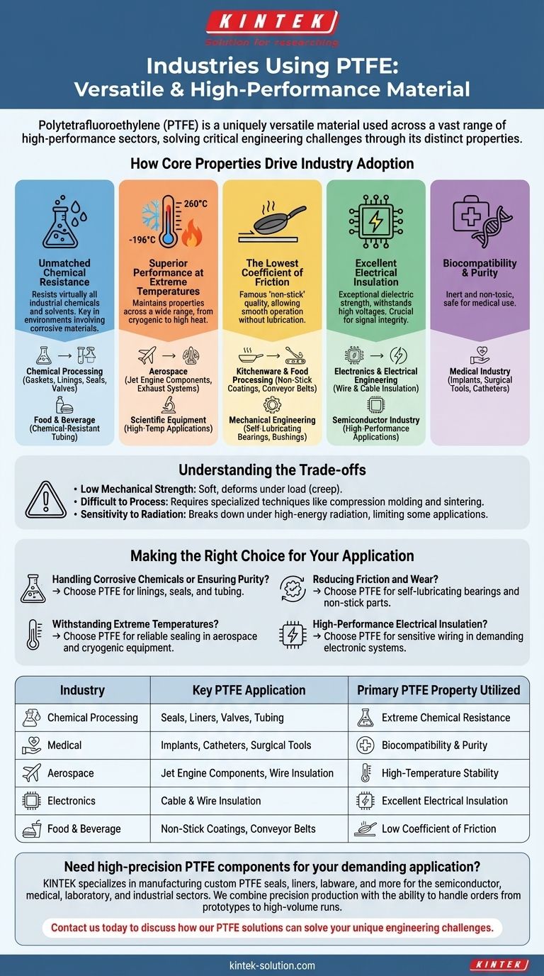 In welchen Branchen wird PTFE häufig eingesetzt? Entdecken Sie Hochleistungsanwendungen Visuelle Anleitung