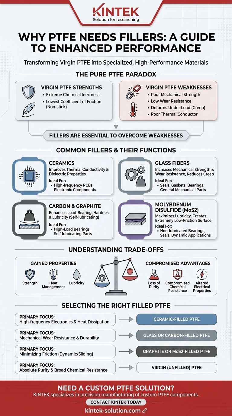 PTFE 기반 재료에 사용되는 주요 충전재는 무엇이며 그 이유는 무엇입니까? 올바른 보강재 선택 가이드 시각적 가이드