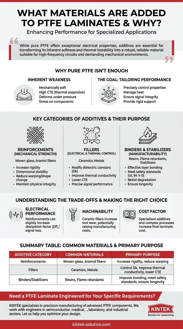 PTFE 적층 재료에는 어떤 추가 재료가 사용되며 그 이유는 무엇입니까? 까다로운 애플리케이션을 위한 성능 향상 시각적 가이드