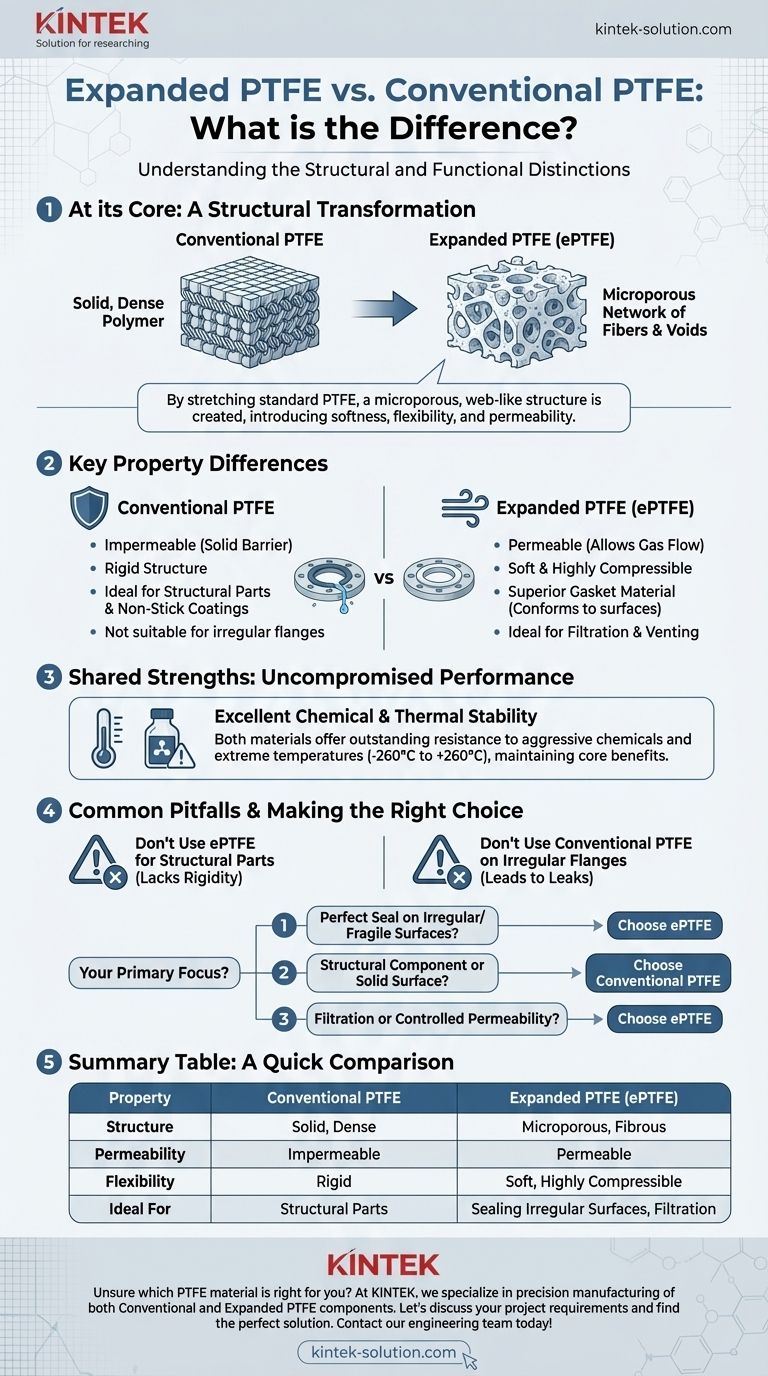 확장형 PTFE란 무엇이며, 기존 PTFE와 어떻게 다른가요? 재료 선택 가이드 시각적 가이드