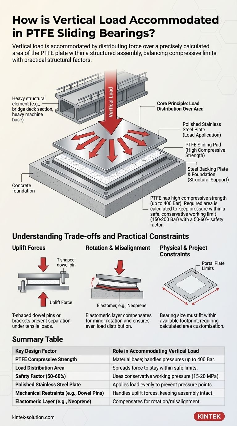 PTFE 슬라이딩 베어링에서 수직 하중은 어떻게 처리됩니까? 고하중 및 이동을 위한 설계 시각적 가이드