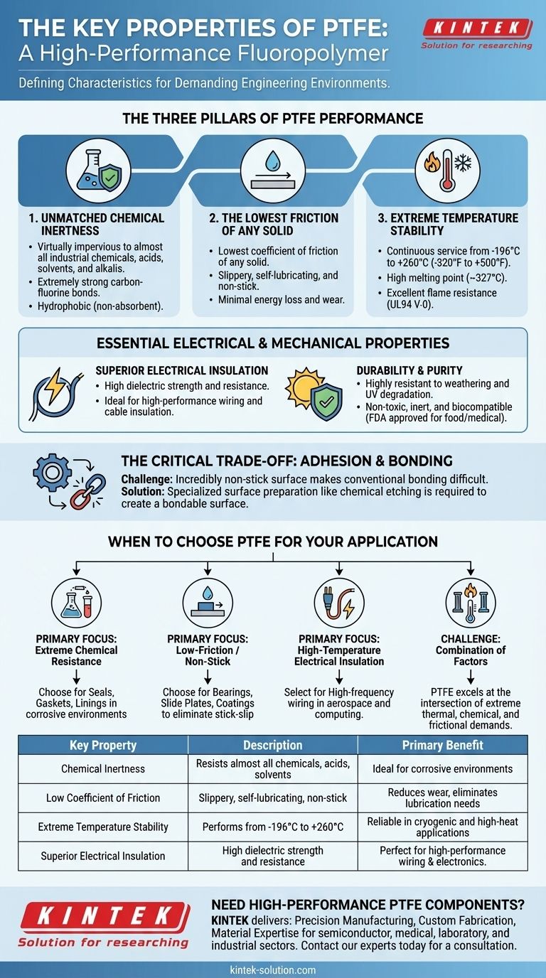 PTFEの主な特性は何ですか？極限環境向け材料を発見する ビジュアルガイド