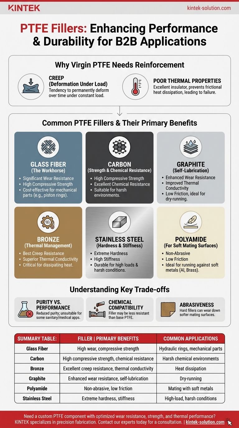 PTFE에 흔히 사용되는 충전재와 그 이점은 무엇인가요? 까다로운 응용 분야를 위한 성능 향상 시각적 가이드