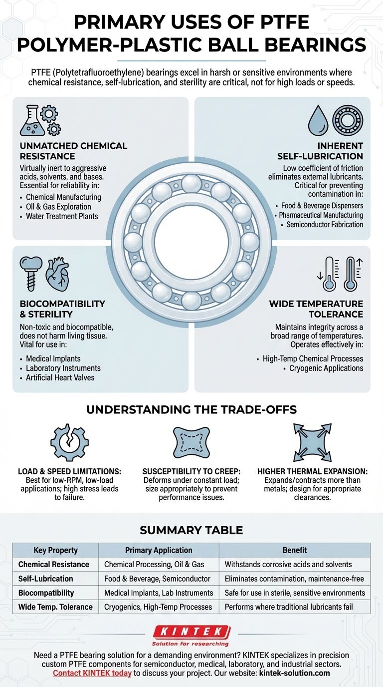PTFE 폴리머 플라스틱 볼 베어링의 주요 용도는 무엇입니까? 가혹하고 민감한 환경에 이상적 시각적 가이드