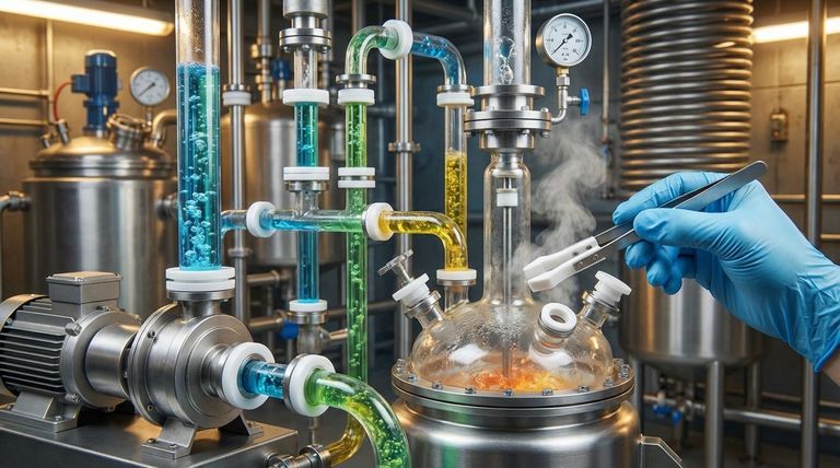 화학 공정 장비에 PTFE 베어링이 선호되는 이유는 무엇입니까? 신뢰성을 위한 타의 추종을 불허하는 화학적 비활성