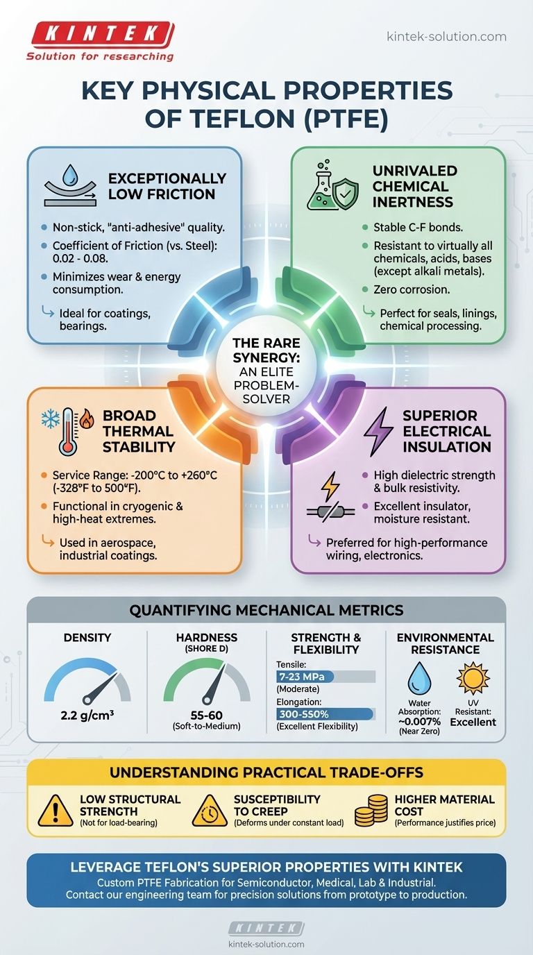 What are some key physical properties of Teflon? Discover Its Unique Performance Advantages Visual Guide