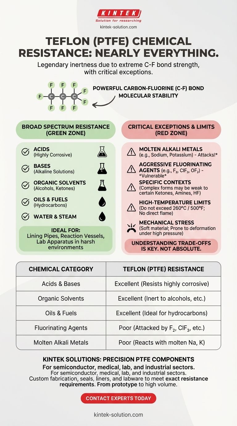К каким химическим веществам устойчив Тефлон? Полное руководство по химической инертности ПТФЭ Визуальное руководство