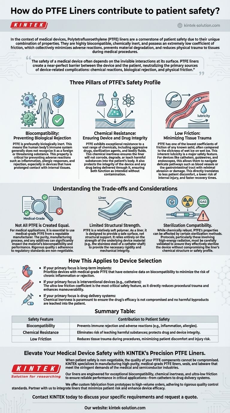 PTFE 라이너는 환자 안전에 어떻게 기여합니까? 생체 적합성 보장 및 외상 최소화 시각적 가이드