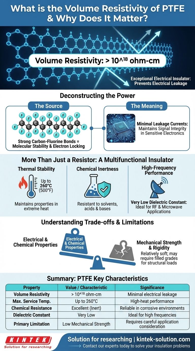Was ist der Volumenwiderstand von PTFE und warum ist er wichtig? Entdecken Sie überlegene elektrische Isolierung Visuelle Anleitung