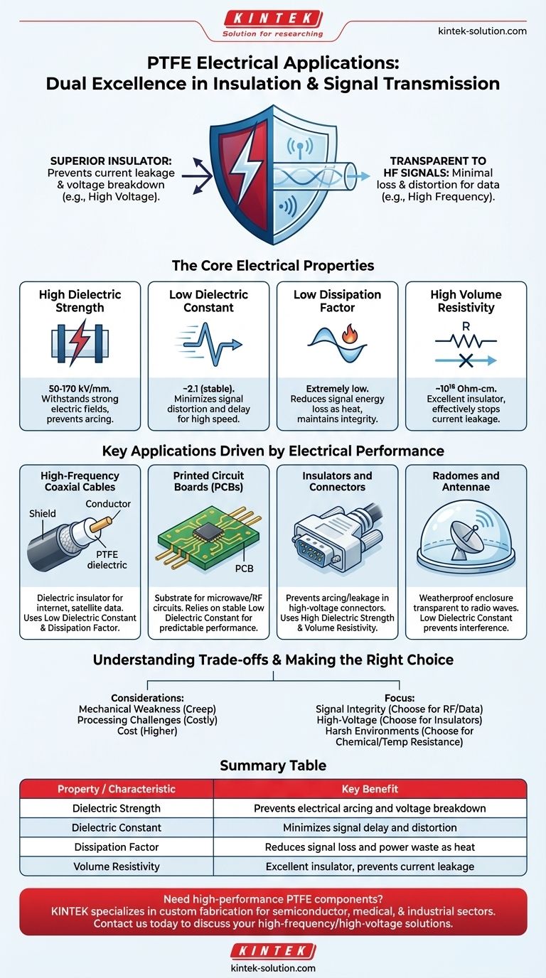 PTFE의 전기적 특성을 기반으로 한 일반적인 응용 분야는 무엇입니까? | 고주파 및 고전압 솔루션 시각적 가이드