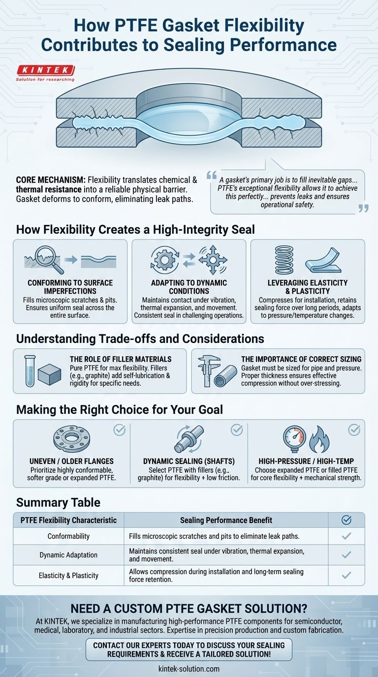 PTFE 개스킷의 유연성은 씰링 성능에 어떻게 기여합니까? 누출 없는 신뢰성 확보 시각적 가이드
