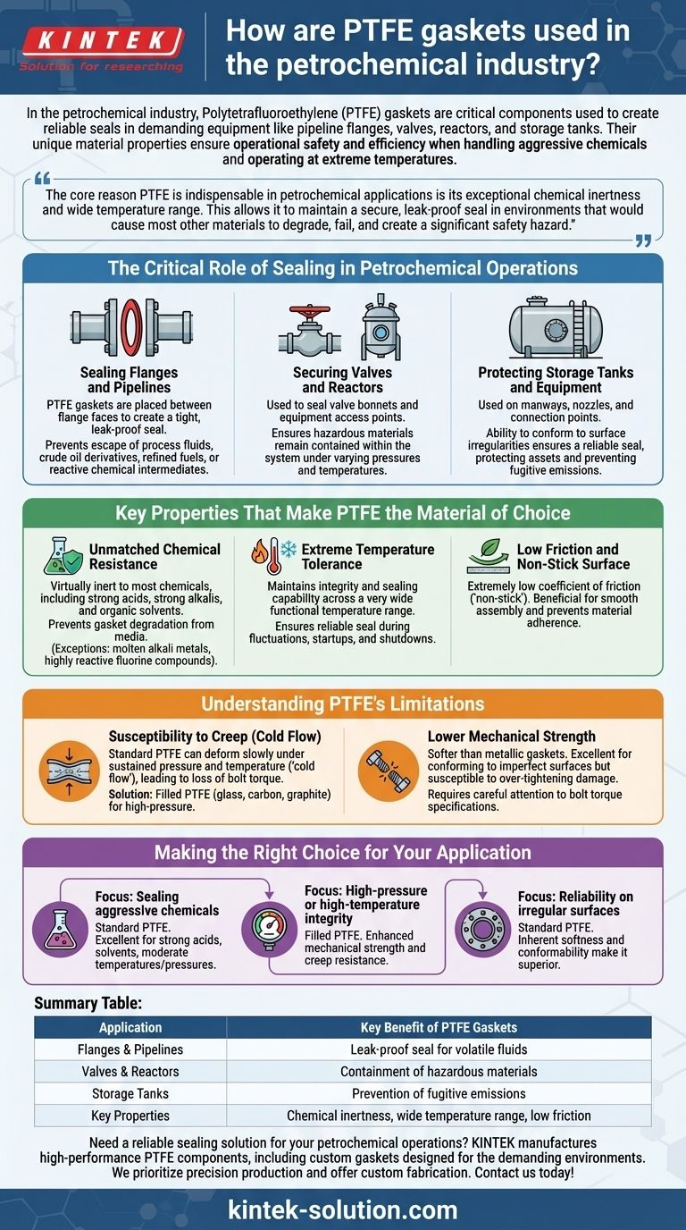 How are PTFE gaskets used in the petrochemical industry? Ensure Leak-Proof Seals for Aggressive Chemicals Visual Guide