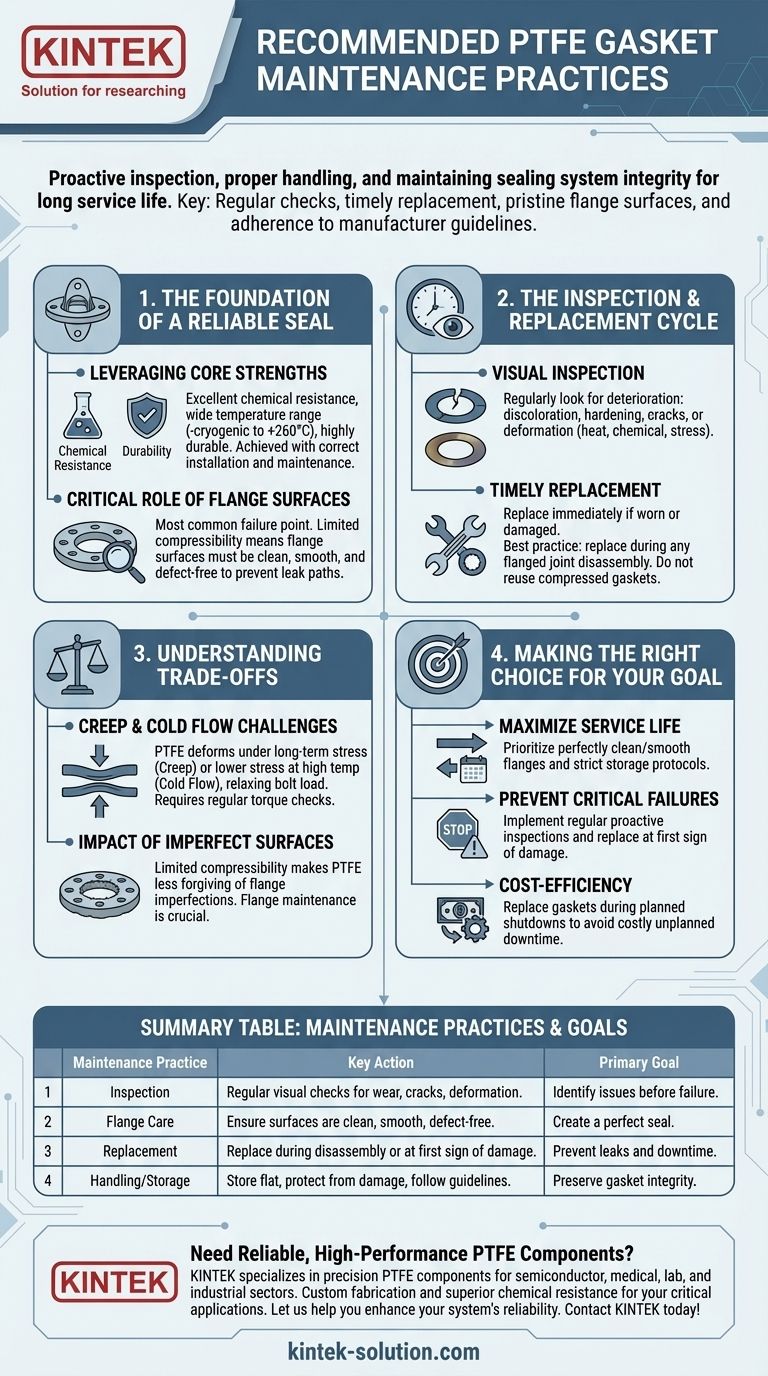 PTFE 개스킷에 권장되는 유지보수 관행은 무엇입니까? 장기적인 신뢰성을 보장하고 누출을 방지하십시오. 시각적 가이드