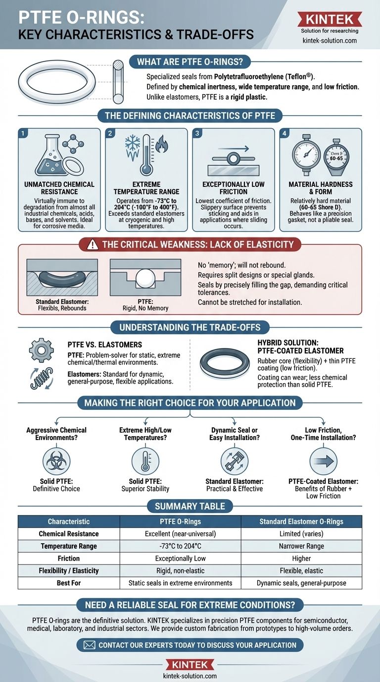 ¿Qué son las juntas tóricas de PTFE y cuáles son sus características clave? Resuelva desafíos extremos de sellado químico y térmico Guía Visual