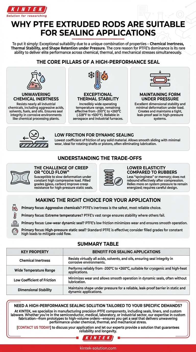 PTFE 압출 로드가 씰링(밀봉) 용도에 적합한 이유는 무엇일까요? 고성능 씰에 대한 궁극적인 가이드 시각적 가이드