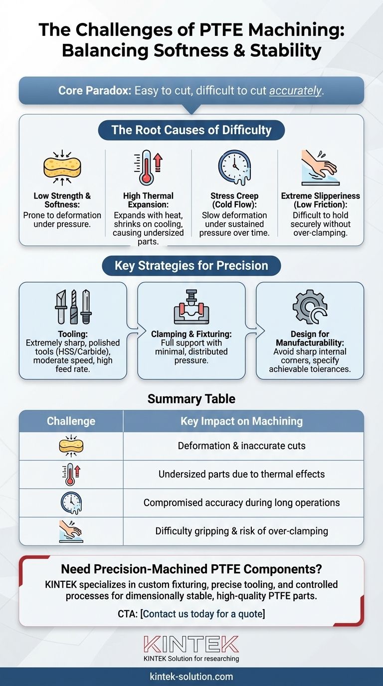 PTFE 가공과 관련된 어려움은 무엇인가요? 변형, 열, 미끄러짐 극복하기 시각적 가이드