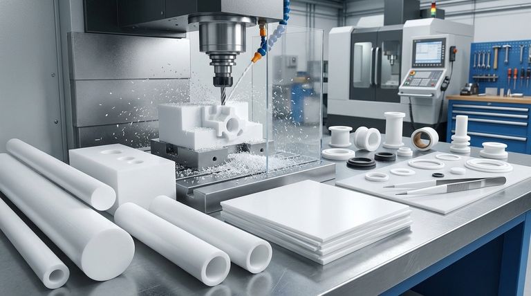 CNC PTFE 부품은 어떤 재료로 가공되나요? 재고 형상 및 등급 가이드