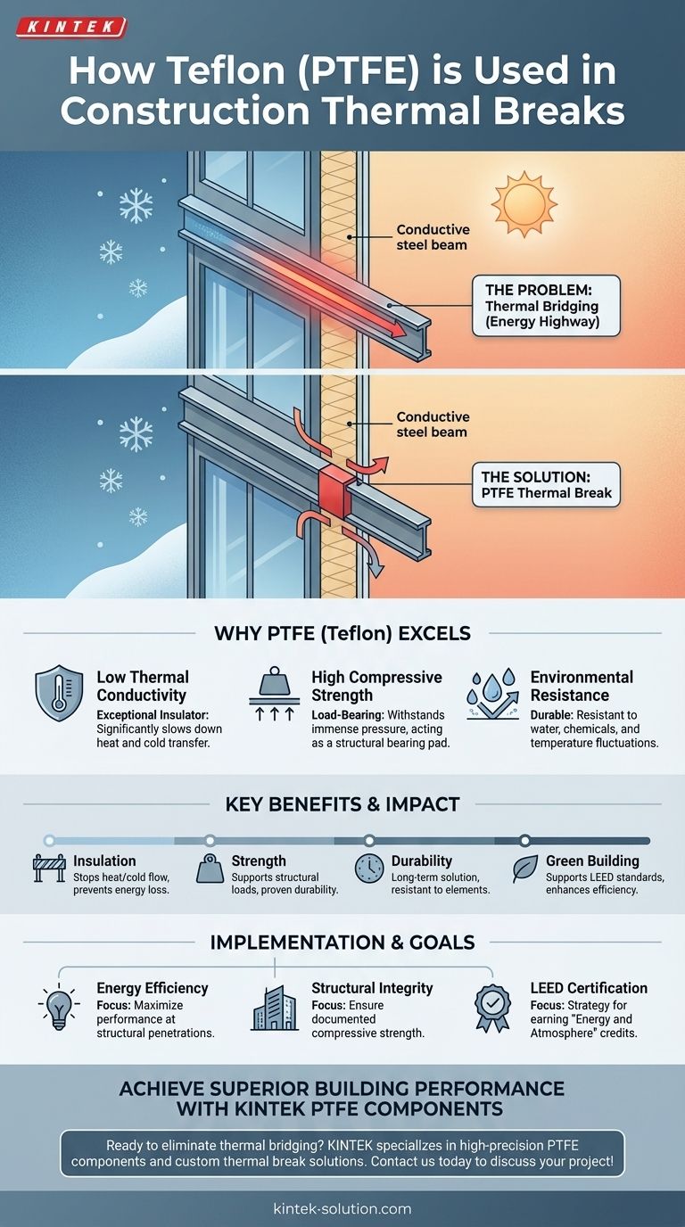 건축물의 열교 차단에 테플론은 어떻게 사용됩니까? PTFE로 건물의 에너지 효율을 높이세요 시각적 가이드