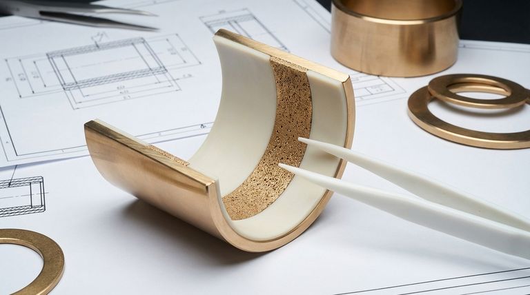 금속-폴리머 청동 기반 PTFE 평면 베어링의 주요 구성 요소는 무엇입니까? 층상 설계 가이드