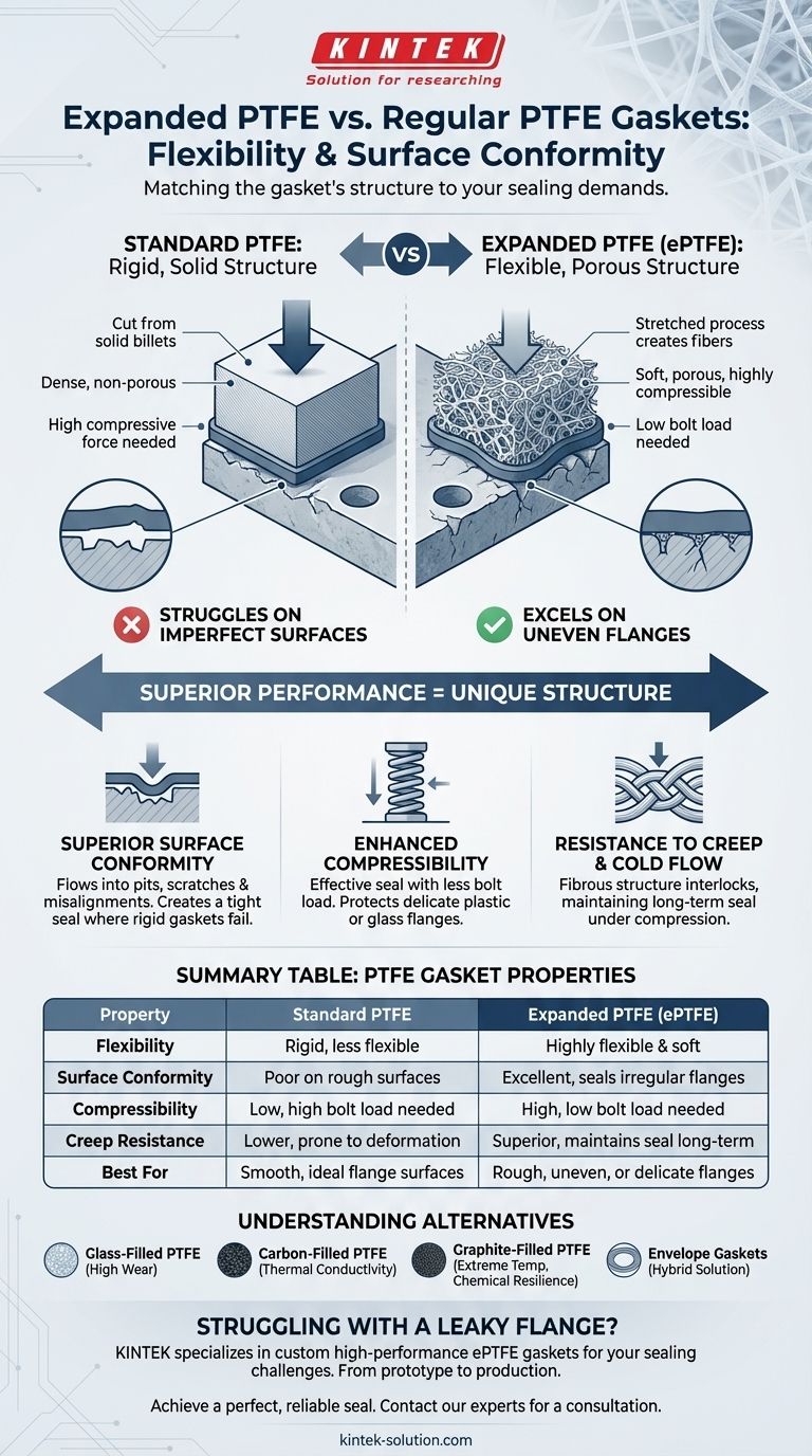 확장 PTFE는 일반 PTFE 개스킷과 어떻게 비교됩니까? 뛰어난 유연성과 밀봉 능력 잠금 해제 시각적 가이드