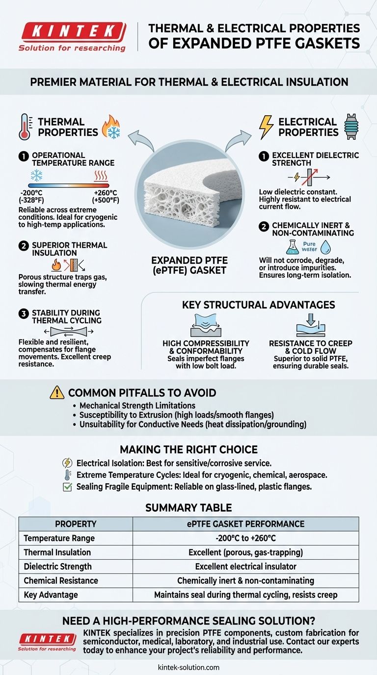발포 PTFE 개스킷의 열적 및 전기적 특성은 무엇인가요? 극한 조건에 대한 탁월한 절연성 시각적 가이드