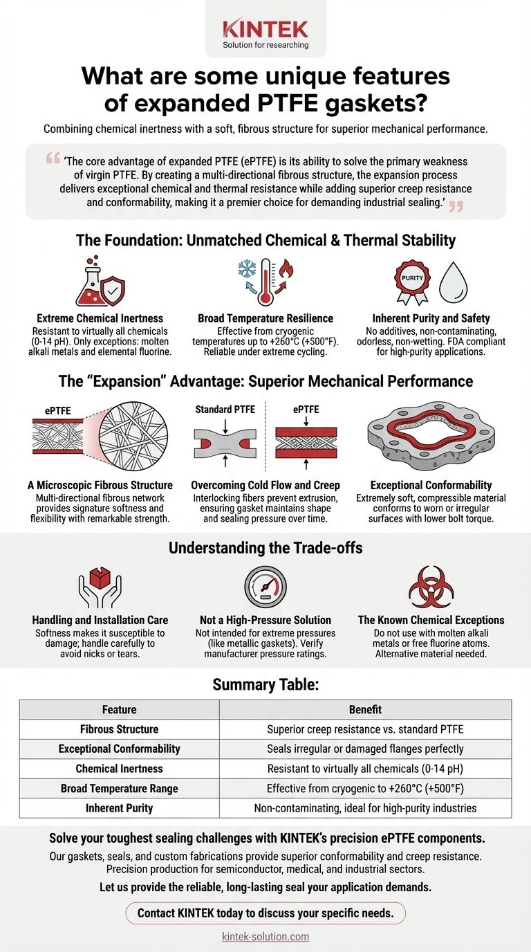 확장 PTFE 개스킷의 고유한 특징은 무엇입니까? 뛰어난 순응성 및 크리프 저항성 시각적 가이드
