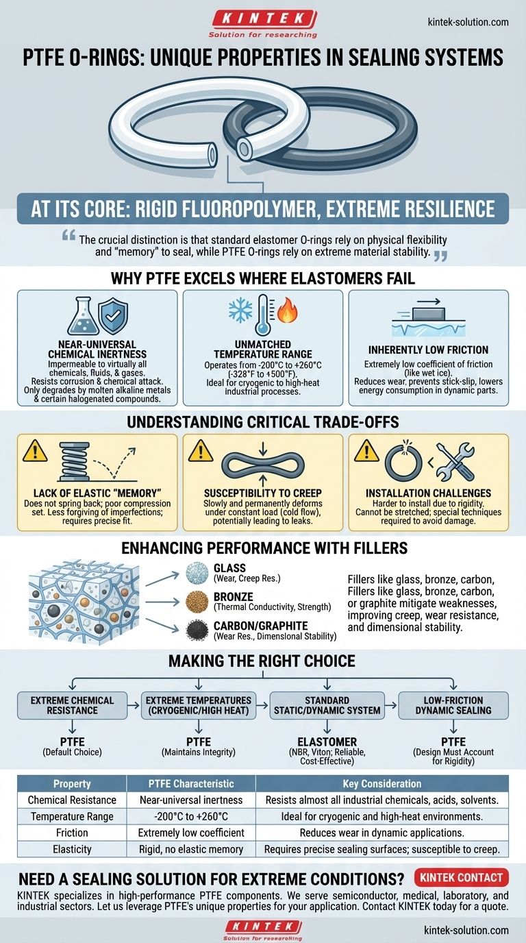 씰링 시스템에서 PTFE O-링의 고유한 특성은 무엇입니까? 화학적 및 열적 내성 잠금 해제 시각적 가이드