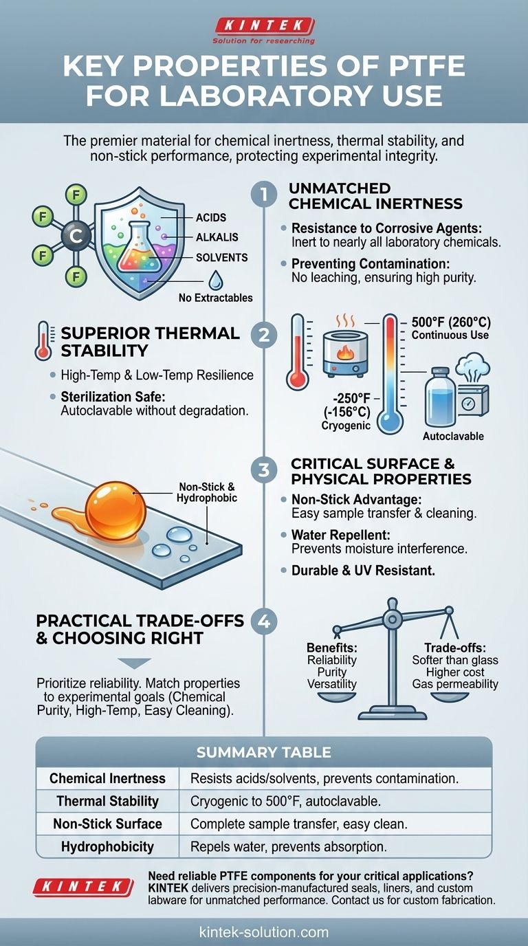 Was sind die Schlüsseleigenschaften von PTFE, die es für den Laboreinsatz geeignet machen? Unübertroffene chemische und thermische Beständigkeit Visuelle Anleitung