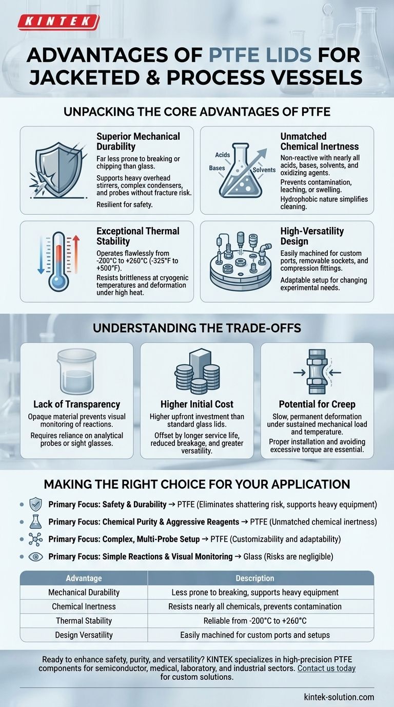 자켓형 및 공정 용기를 위한 PTFE 뚜껑의 장점은 무엇입니까? 탁월한 내구성과 내화학성 확보 시각적 가이드