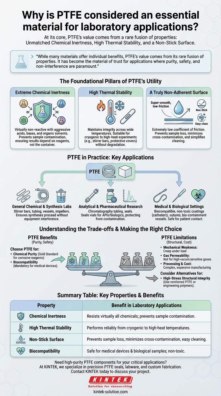 为什么聚四氟乙烯 (PTFE) 被认为是实验室应用的基本材料？无与伦比的化学惰性和热稳定性 图解指南