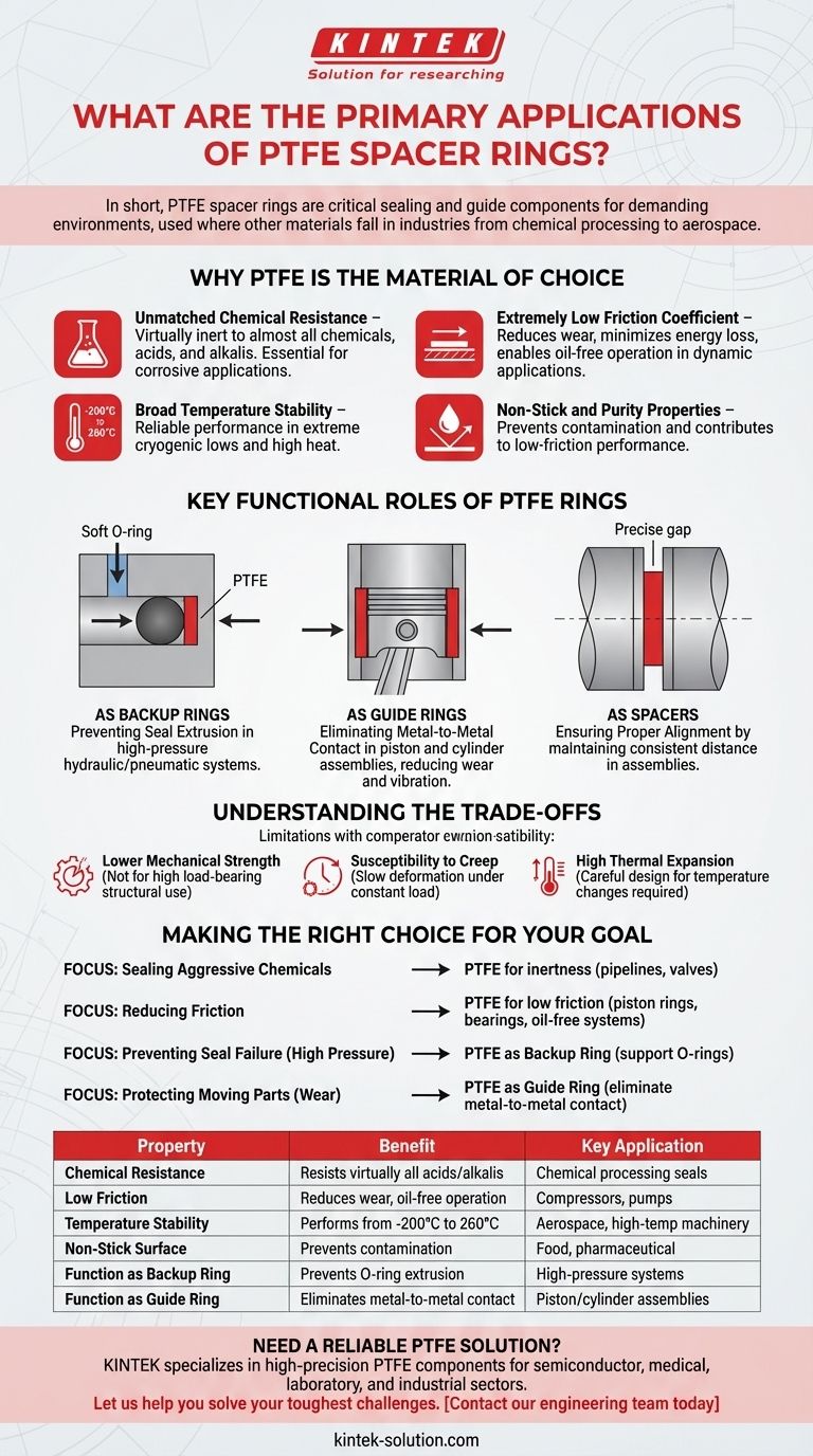 PTFE 스페이서 링의 주요 응용 분야는 무엇입니까? 중요 씰링 및 마모 문제 해결 시각적 가이드
