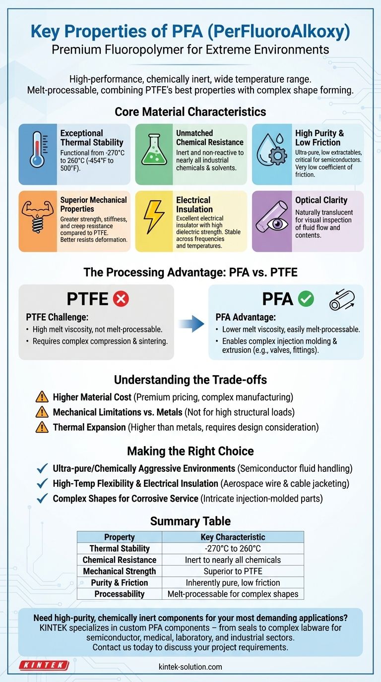 ¿Cuáles son las propiedades clave del PFA (PerFluoroAlkoxi)? Una guía sobre la resistencia química y térmica extrema Guía Visual