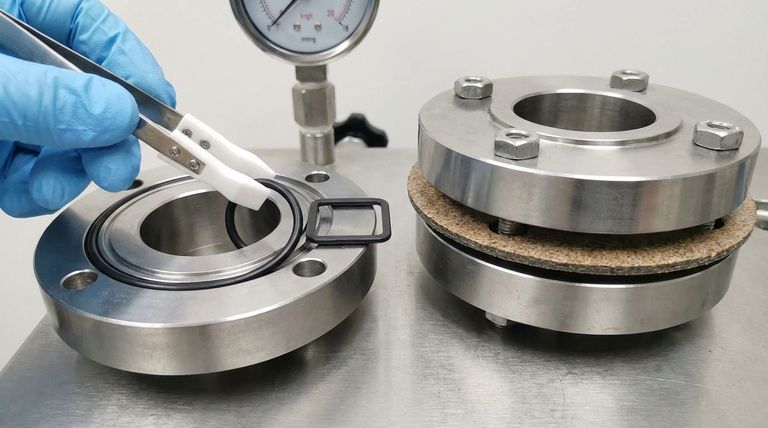 How do O-rings and square rings compare to flat gaskets in terms of pressure requirements? Achieve Superior Sealing with Lower Clamping Force
