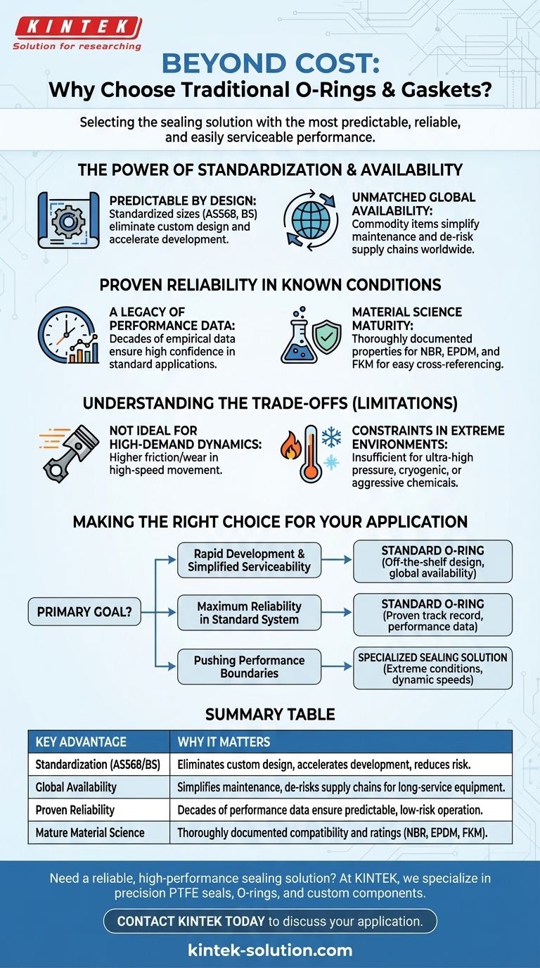 전통적인 O-링을 계속 사용해야 할 이유가 있습니까? 네, 입증된 신뢰성과 전 세계적인 가용성 때문입니다. 시각적 가이드