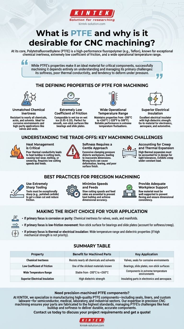PTFE란 무엇이며 CNC 가공에 왜 유용한가요? 까다로운 응용 분야를 위한 뛰어난 성능 잠금 해제 시각적 가이드