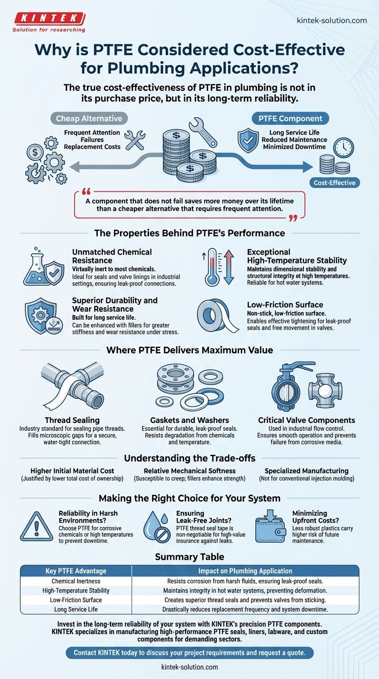 为什么聚四氟乙烯（PTFE）在管道应用中被认为是具有成本效益的？最大化长期价值和可靠性 图解指南