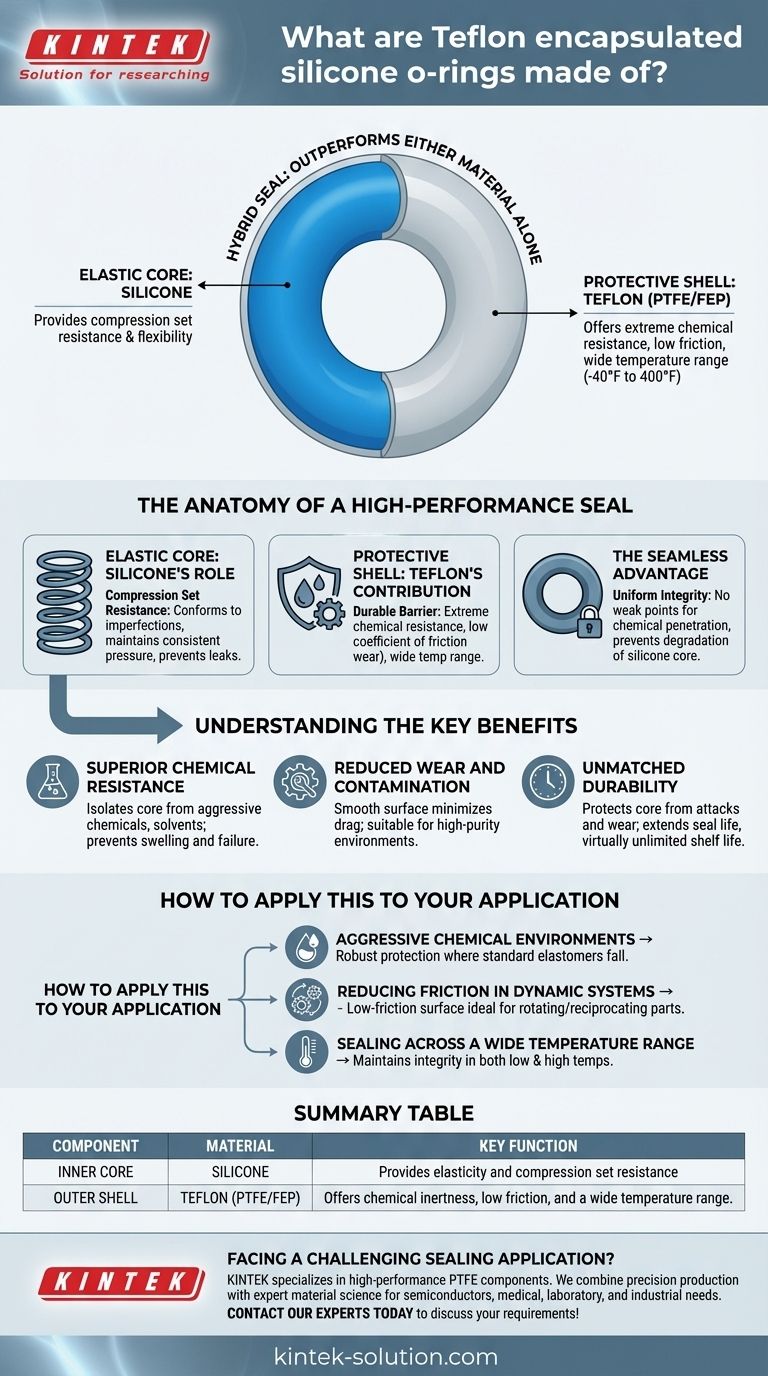 Из чего сделаны уплотнительные кольца из силикона, заключенного в тефлон? Гибридное уплотнение для экстремальных условий Визуальное руководство