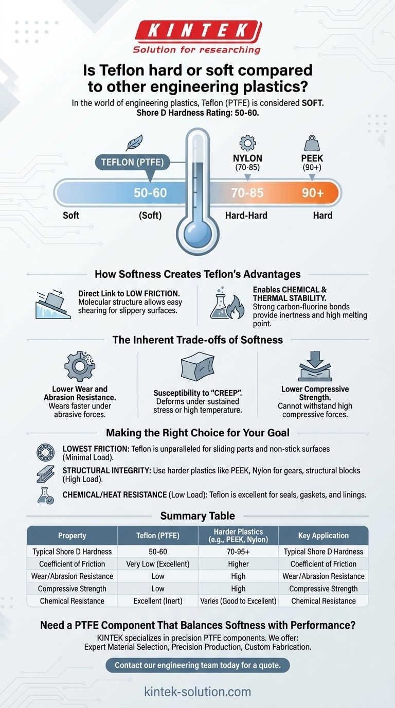 Il Teflon è duro o morbido rispetto ad altre plastiche ingegneristiche? Una guida alle sue proprietà uniche Guida Visiva