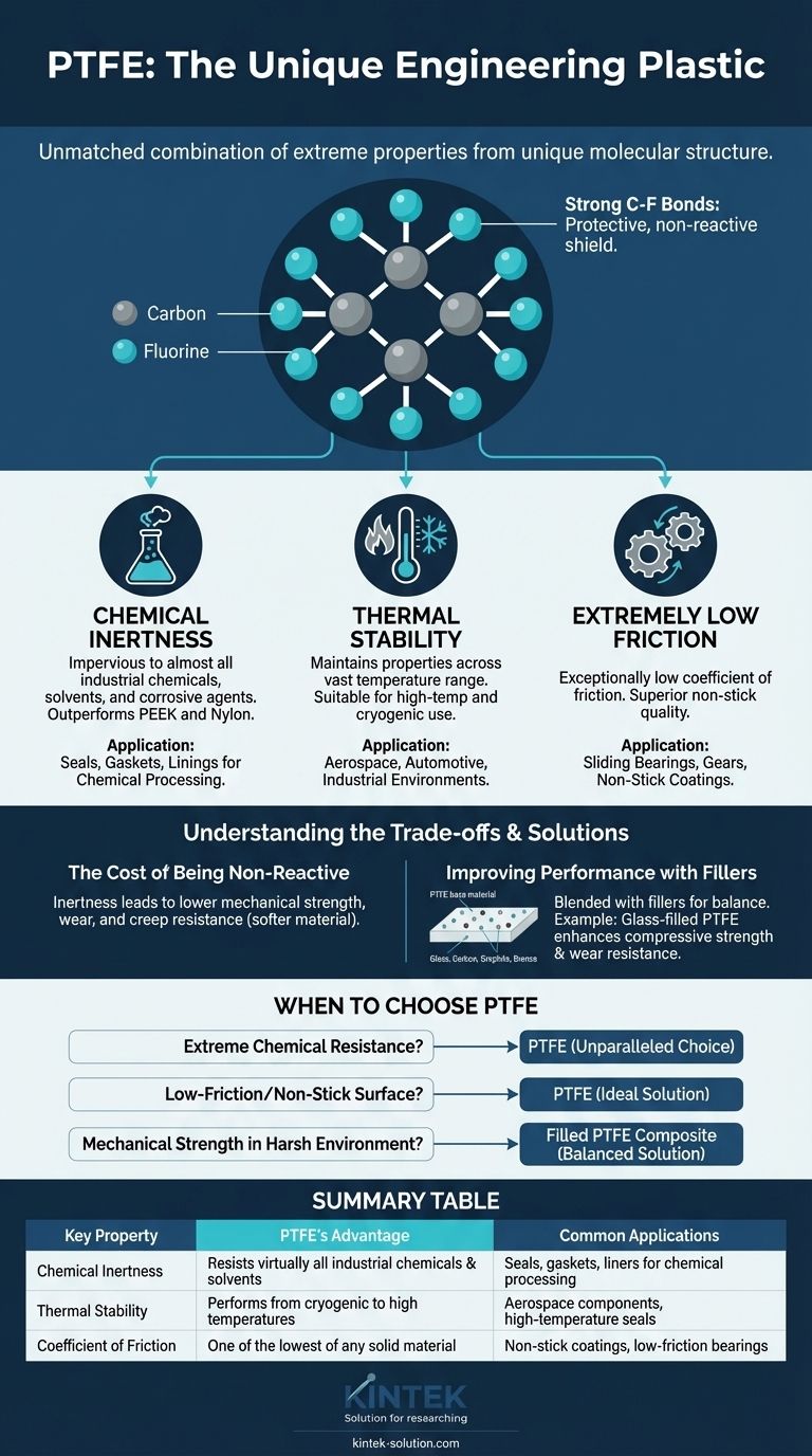 Cosa rende il PTFE unico rispetto ad altre plastiche ingegneristiche? Resistenza chimica e termica senza pari Guida Visiva