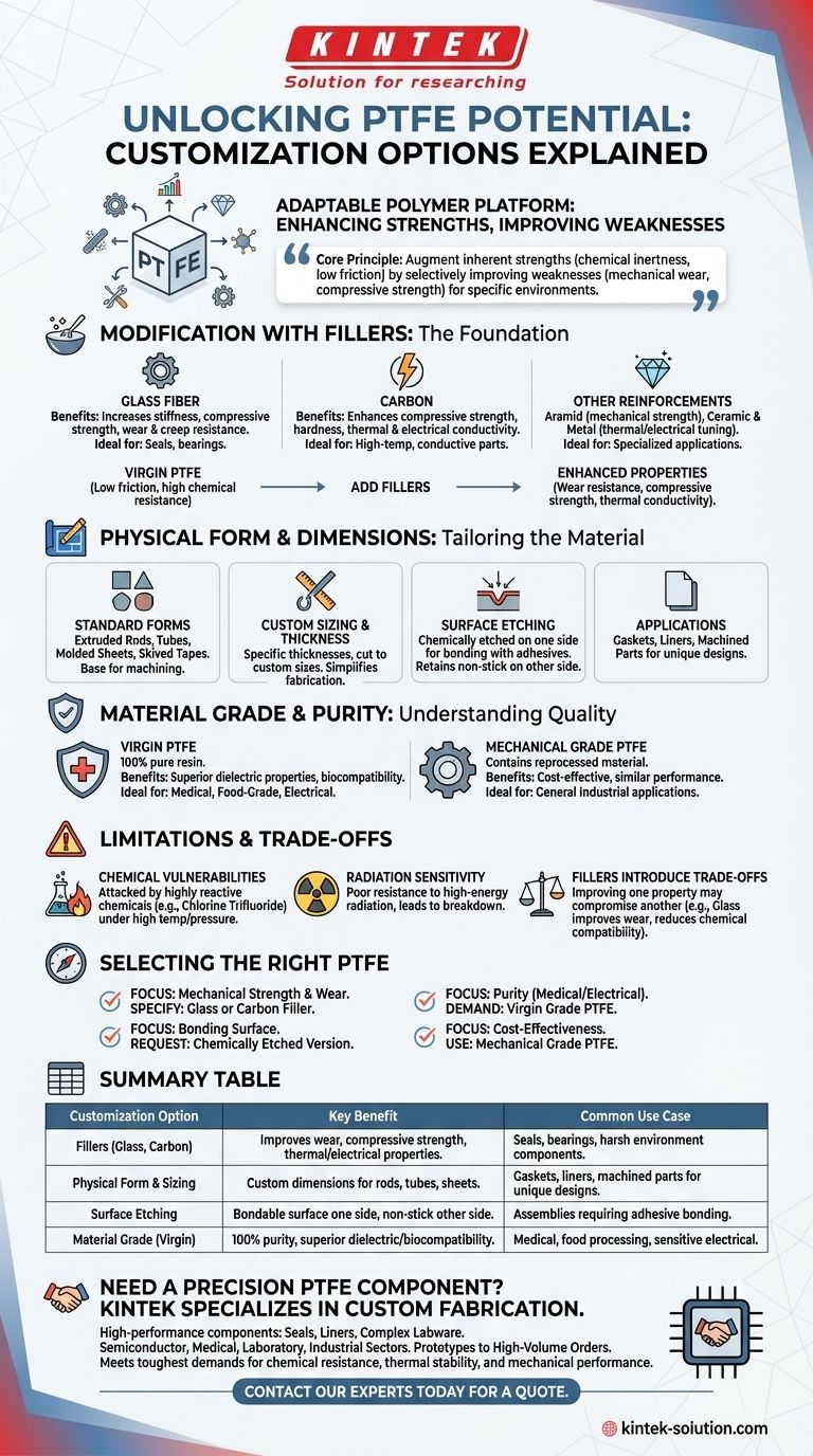 PTFE 재료에 사용할 수 있는 맞춤화 옵션은 무엇입니까? 귀하의 응용 분야에 맞게 성능을 조정하십시오 시각적 가이드