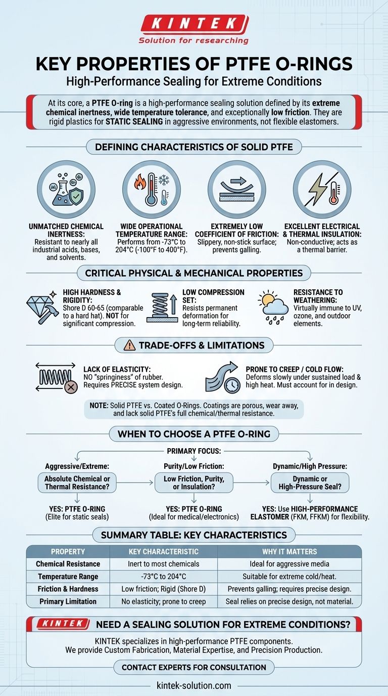 PTFE O-링의 주요 특성은 무엇인가요? 뛰어난 내화학성 및 내열성을 확인하세요 시각적 가이드