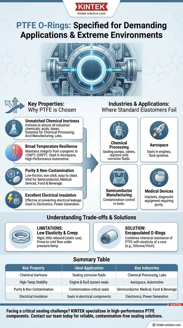聚四氟乙烯（PTFE）O型圈通常用于哪些行业或应用？解决极端的密封挑战 图解指南
