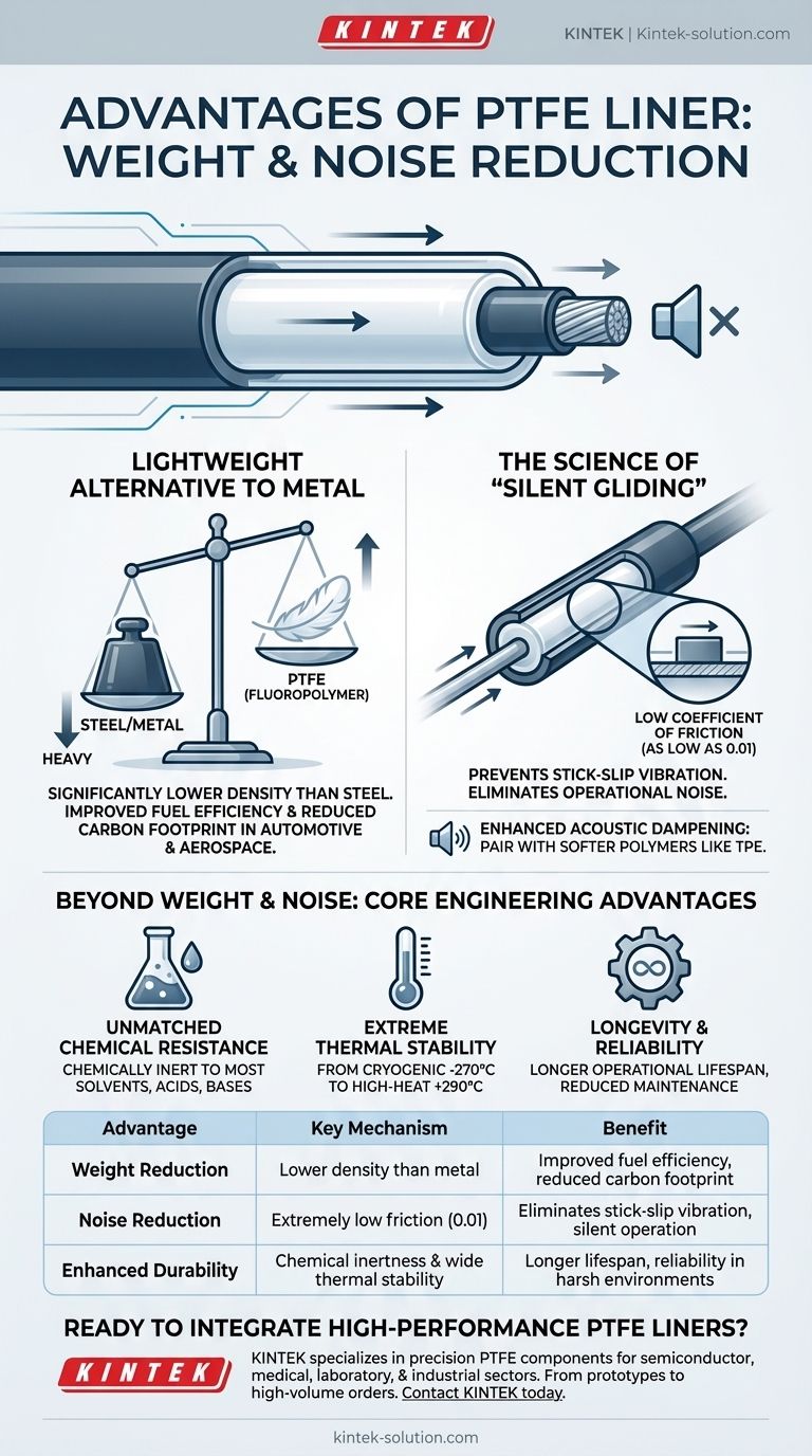 PTFE 라이너는 무게와 소음 감소 측면에서 어떤 이점이 있습니까? 더 조용하고 가벼운 시스템 구현 시각적 가이드