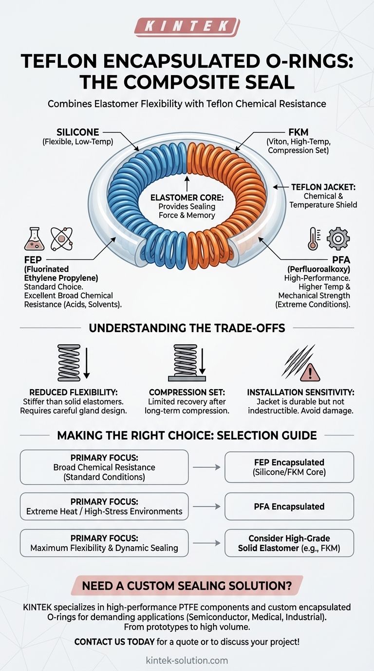 테프론 캡슐화 O-링에 사용되는 재료는 무엇입니까? FEP 및 PFA 재킷 가이드 시각적 가이드