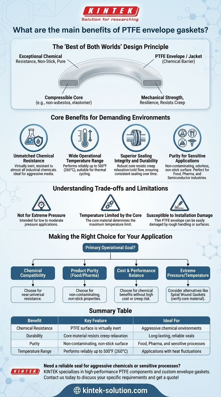 PTFE 엔벨로프 개스킷의 주요 이점은 무엇입니까? 우수한 내화학성 및 밀봉 무결성 달성 시각적 가이드