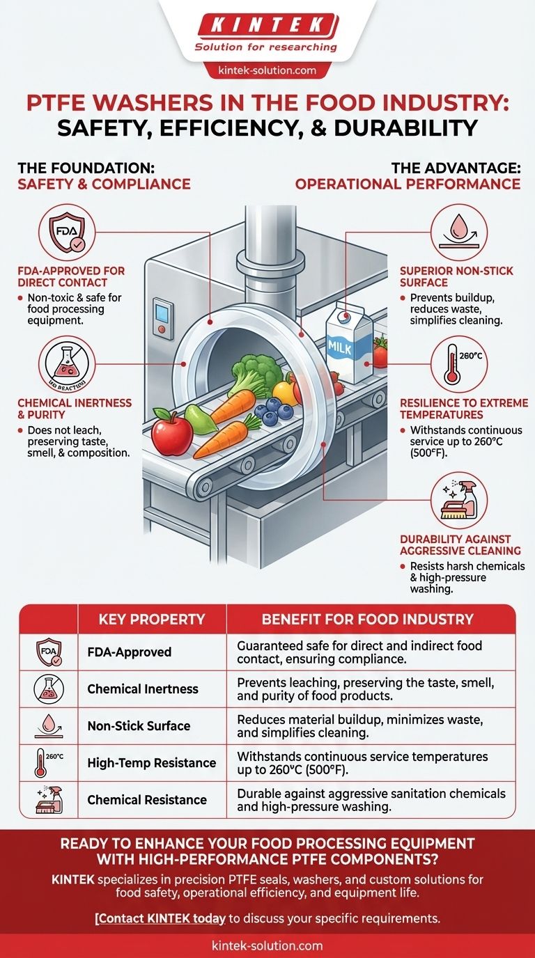 PTFE 와셔가 식품 산업에 적합한 이유는 무엇입니까? 안전성, 위생 및 내구성 보장 시각적 가이드