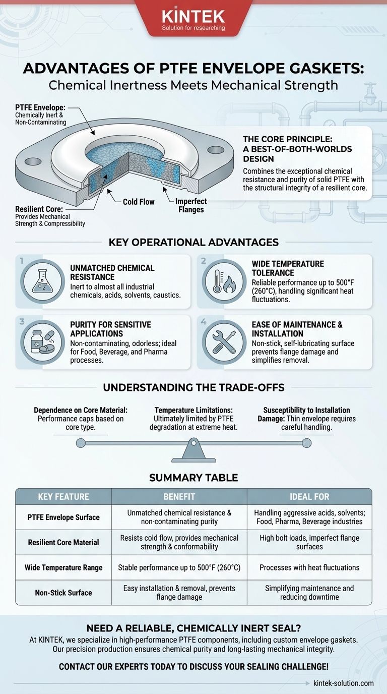PTFE 엔벨로프 개스킷의 장점은 무엇입니까? 우수한 화학적 밀봉 및 순도 달성 시각적 가이드