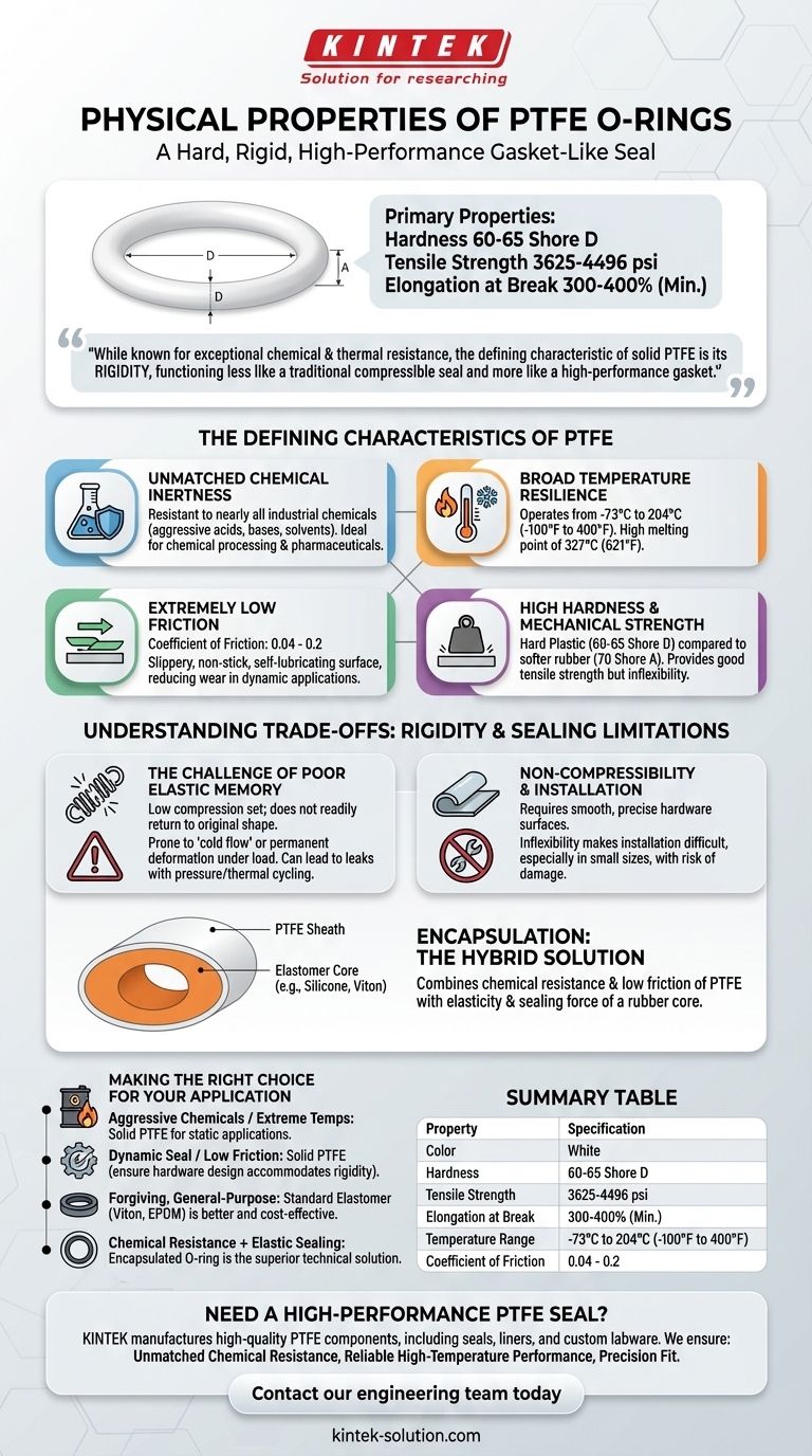 ما هي الخصائص الفيزيائية لحلقات O المصنوعة من PTFE؟ دليل لنقاط قوتها وقيودها الفريدة دليل مرئي